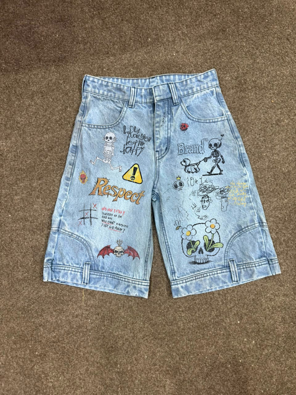 RESPECT ARTIFACTS DENIM JORTS
