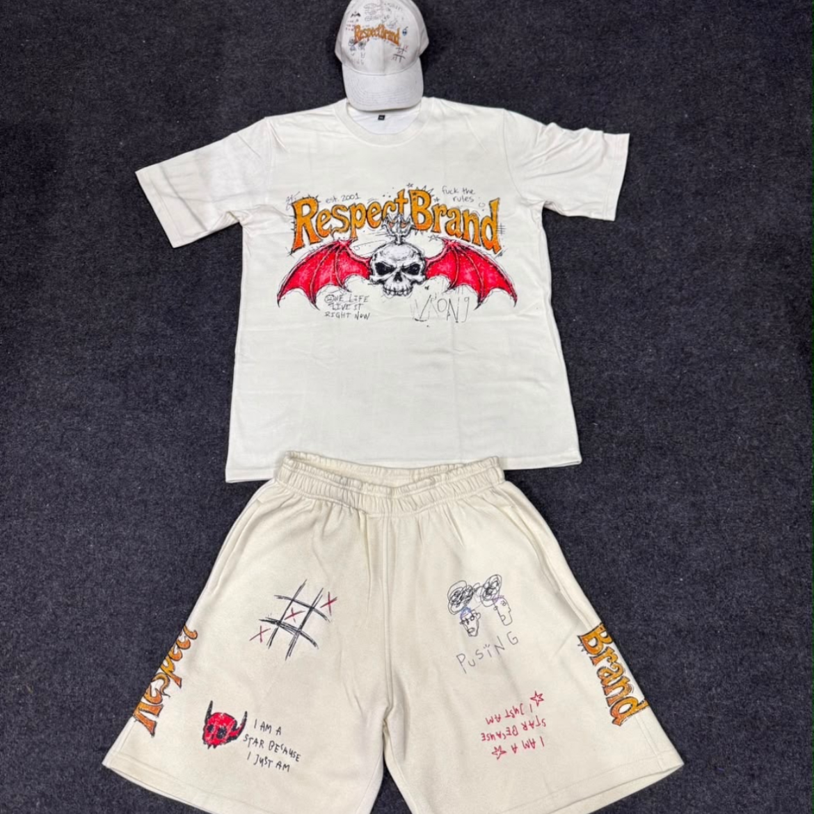 RESPECT CANVAS SHORT SET + HAT