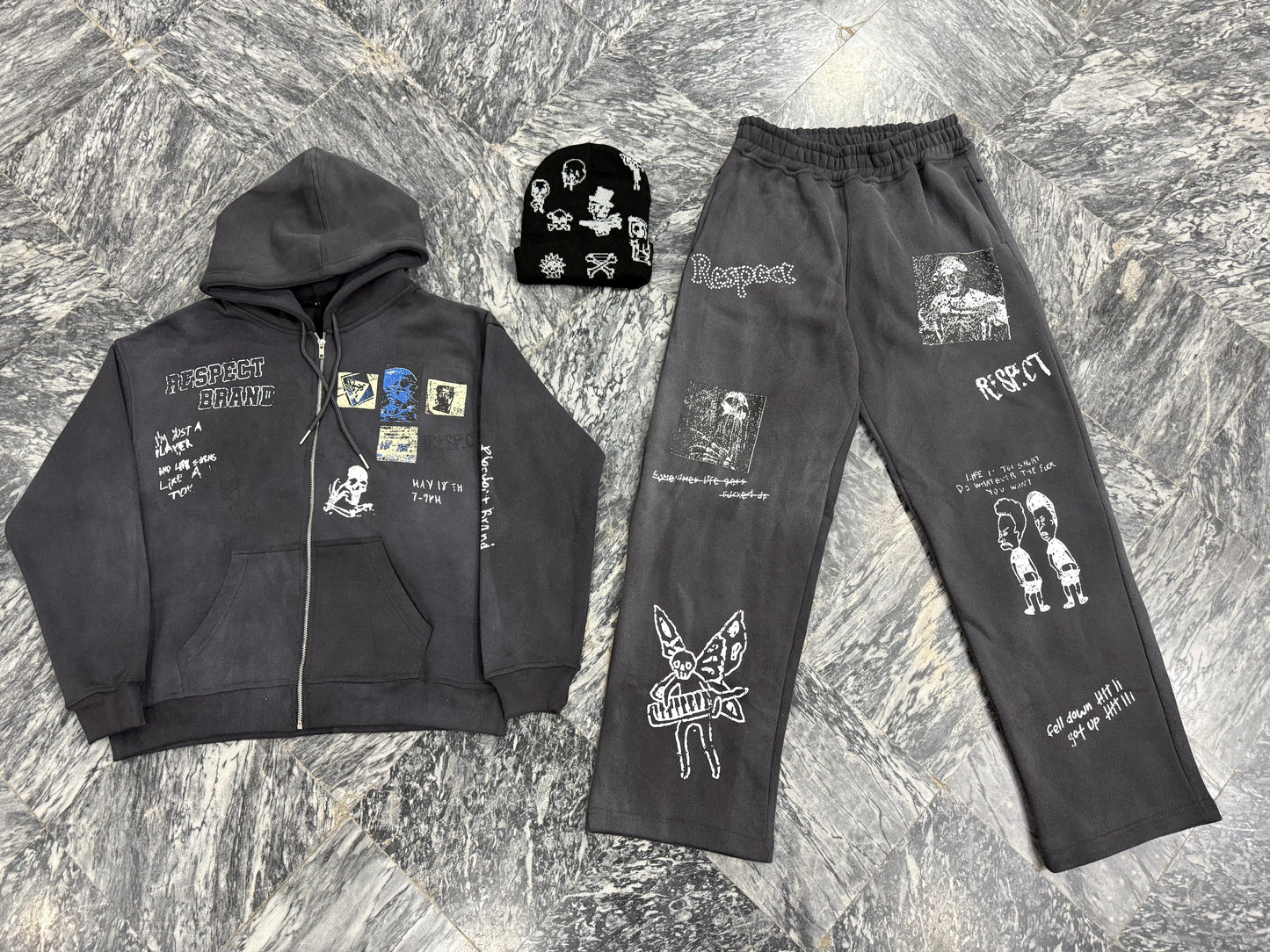 RESPECT ARCHIVES SWEATSUIT GREY